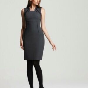 Elie Tahari Charcoal Wool Stretch Dress- Evette